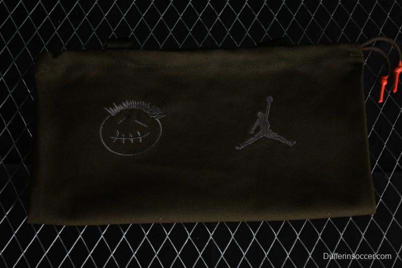 Nike Travis Scott x Jordan Cut The Check AJ1 Basketball Shoes with Velcro Design - FZ8117-200