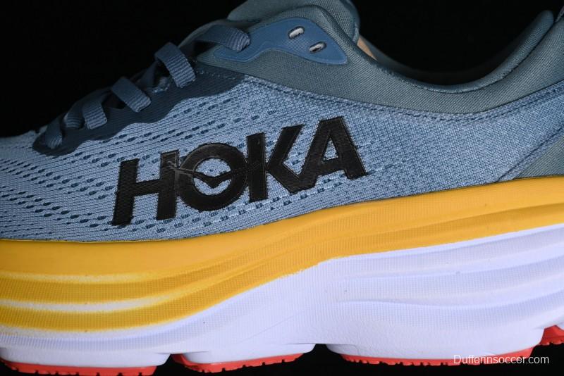 HOKA ONE ONE Bondi 8 Performance Cushion Running Shoes with Enhanced Support - 1123202 GBMS