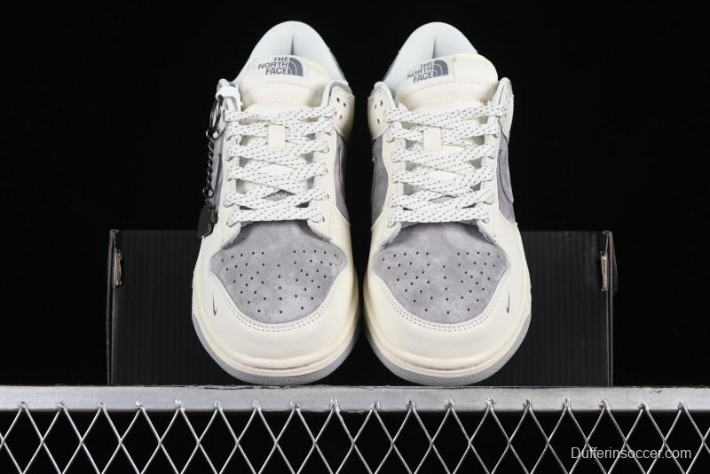 Nike SB Dunk Low The North Face Collaboration - Beige Suede Anniversary High-End Custom Low-Top Casual Skate Shoes - XD6188-020