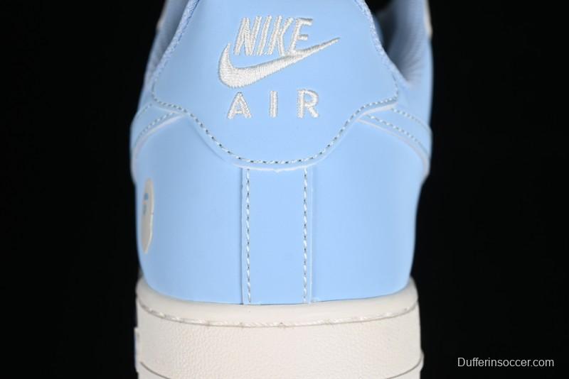 Nike Air Force 1 '07 Low Bape Collaboration - Light Grey Blue Casual Sneakers BB9599-204