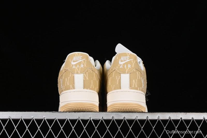Nike Air Force 1 '07 Low LV Collaboration - Khaki Double Swoosh Low-Top Casual Sneakers - HD1968-027