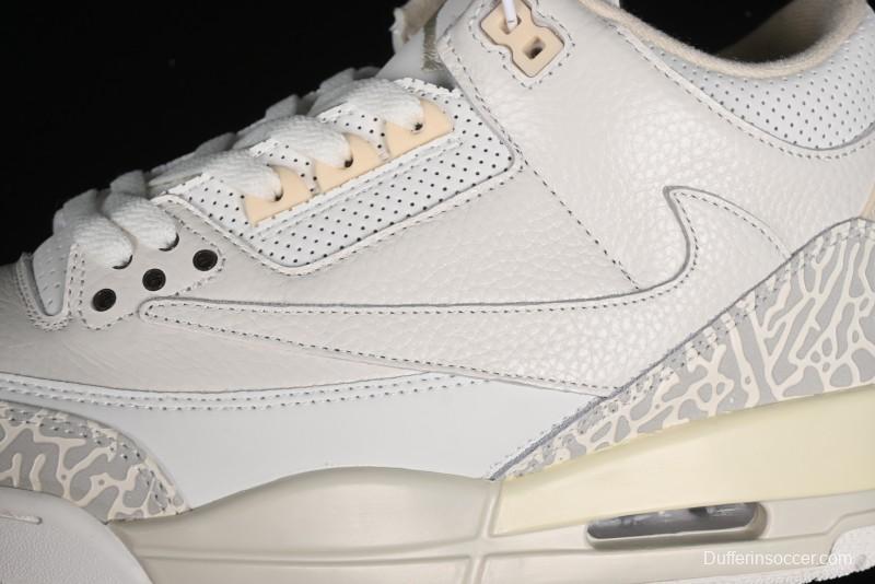 Nike Air Jordan 3 Retro Cactus Jack Collaboration High-Top Basketball Shoes with Soft Napa Leather and Visible Air Cushion - 136064-668