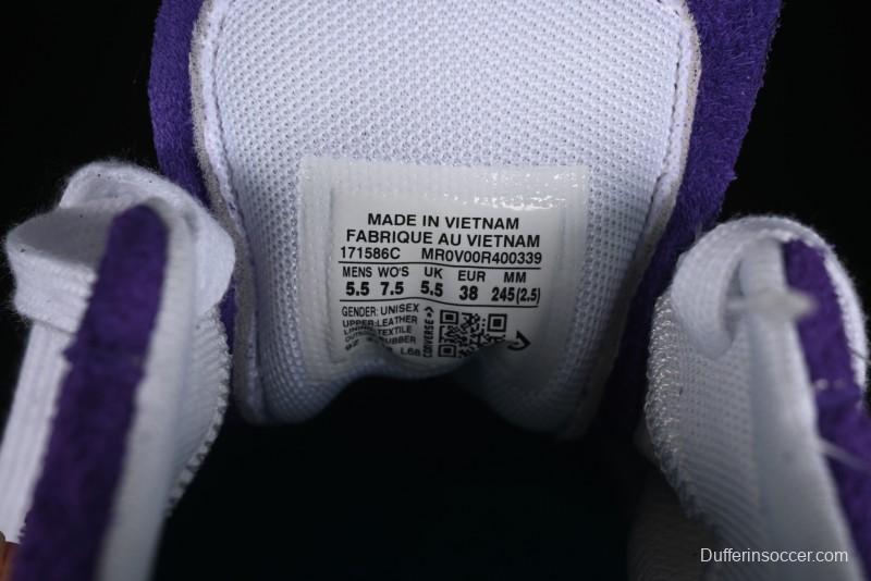 Converse One Star Retro Low-Top Skate Shoes in Purple Suede - 171586C