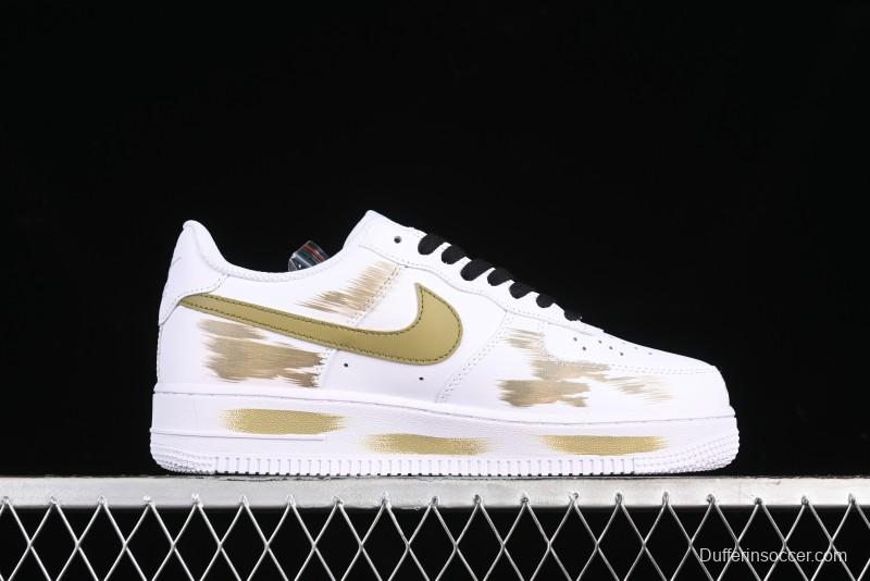 Nike Air Force 1 '07 Low Casual Sneakers with Anime-Inspired Hand-Painted Design and Triple Swoosh Shadow - CW2288-111