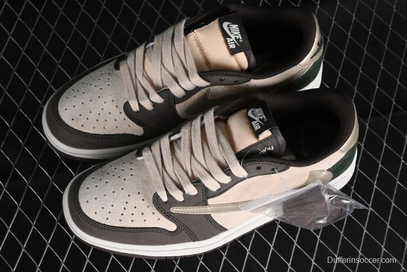 Nike Travis Scott x Air Jordan 1 Low OG Retro Basketball Shoes - DM7866-818