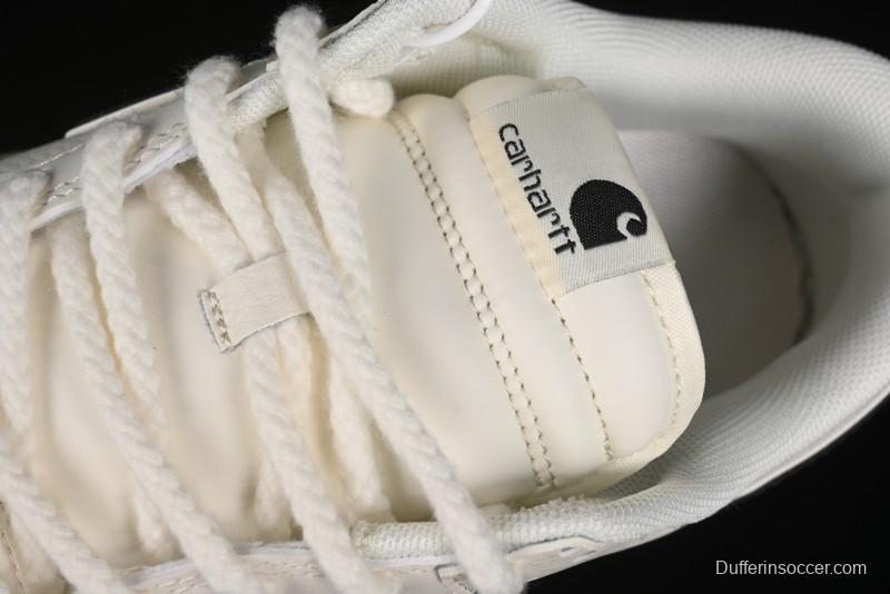 Nike SB Dunk Low Carhartt Collaboration - Off White Black Swoosh Anniversary Customized Low-Top Casual Skate Shoes - SJ1089-007