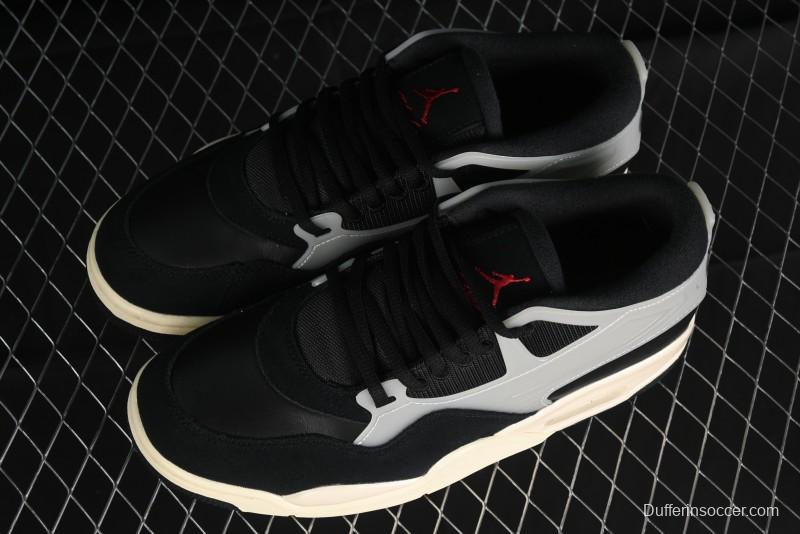 Nike Air Jordan 4 Remastered Sneakers in Black with Textile Mesh, Leather and Suede - FQ7939-006