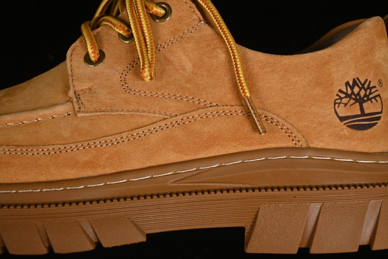 Timberland Low-Top Casual Shoes for Men - 24SS Autumn Collection with Oil-Resistant Italian Leather & Anti-Slip Rubber Outsole - TB73535YELLOW