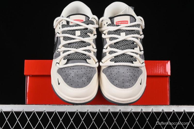 Nike SB Dunk Low Stussy Anniversary Edition Customized Low-Top Casual Sneakers - SJ2068-287