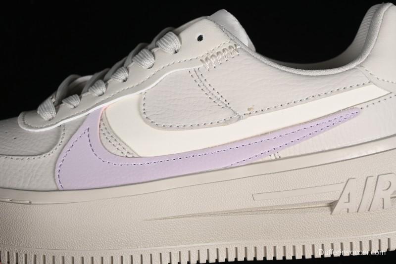 Nike Air Force 1 PLT AF ORM Triple White Low Top Casual Sneakers - DJ9946-108
