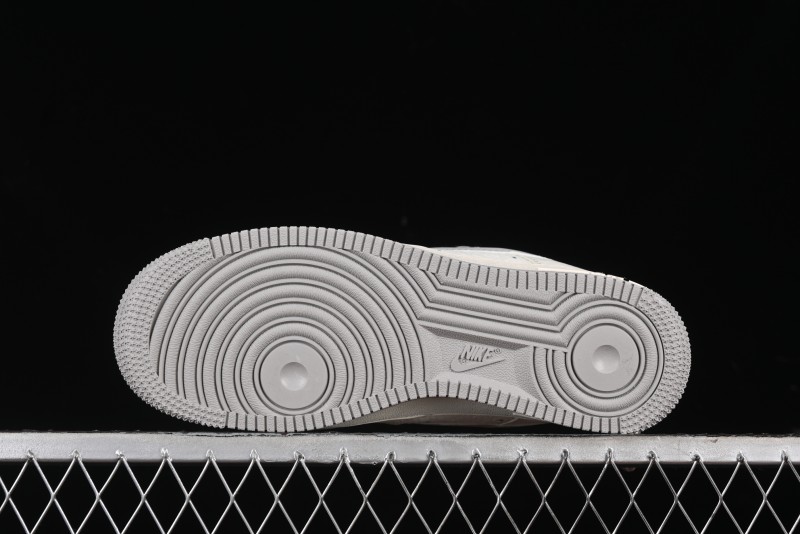 Nike Air Force 1 '07 Low Gucci Collaboration - Beige Grey Linen Casual Sneakers - XZ3398-688