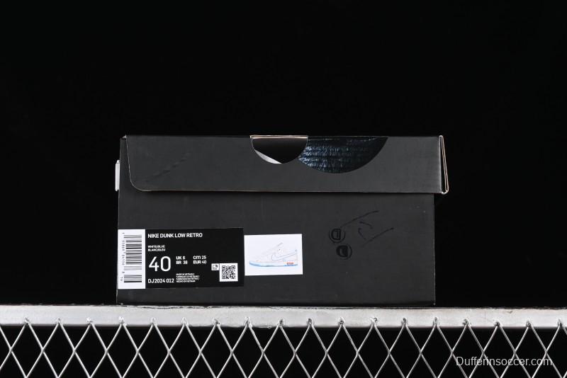 Nike SB Dunk Low Supreme Collaboration - Cream White with Sky Blue Swoosh Anniversary Customized Low-Top Casual Skate Shoes - DJ2024-012