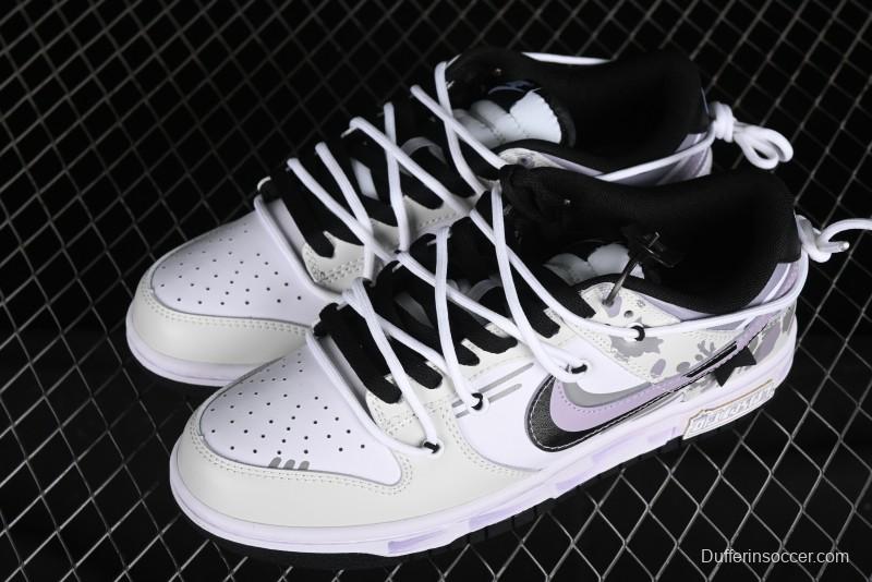 Nike Dunk Low SB Special Mission Camo Navy Black White Purple Grey Skateboarding Shoes - DD1391-100