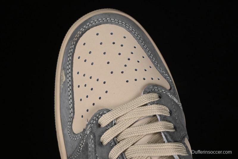 Nike Travis Scott x Fragment Design x Air Jordan 1 Low OG SP AJ1 Retro Sneakers - CH6336-013