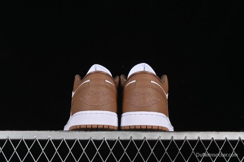Nike Air Jordan 1 Low AJ1 White Tan Low Top Casual Sneakers - DC0774-202