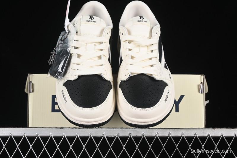 Nike Travis Scott x Fragment Design x Air Jordan 1 Low OG SP AJ1 Burberry Collaboration - BB6588-316