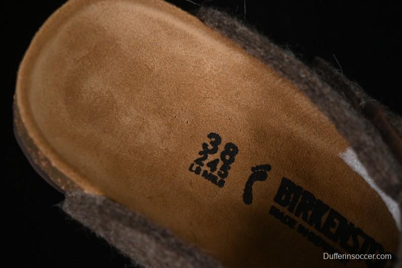 Birkenstock Half-Fur Slide Sandals with Wool Lining - G.D4