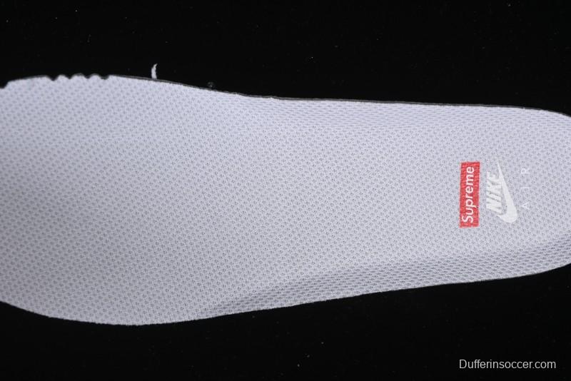 Supreme x Nike Air Force 1 '07 Low Casual Sneakers with Broken Swoosh and Anime-Inspired Spray Paint Design - CU9225-101