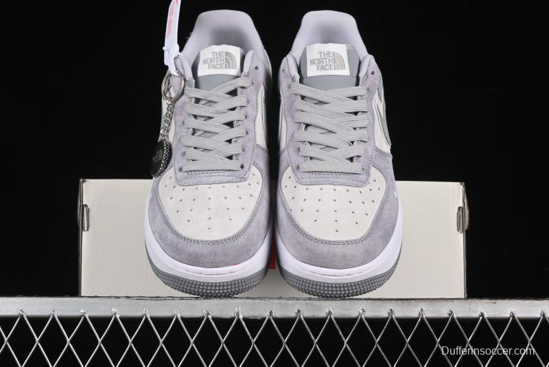 Nike Air Force 1 '07 Low The North Face Collaboration - Silver Grey Pigskin Sneakers - KK3333-004