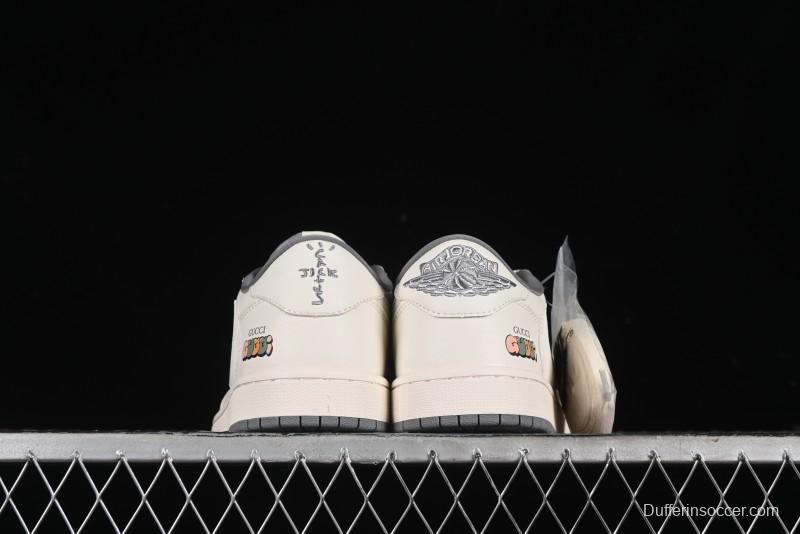 Nike Travis Scott x Fragment Design x Air Jordan 1 Low OG SP AJ1 Low Top Casual Sneakers - DM6688-607