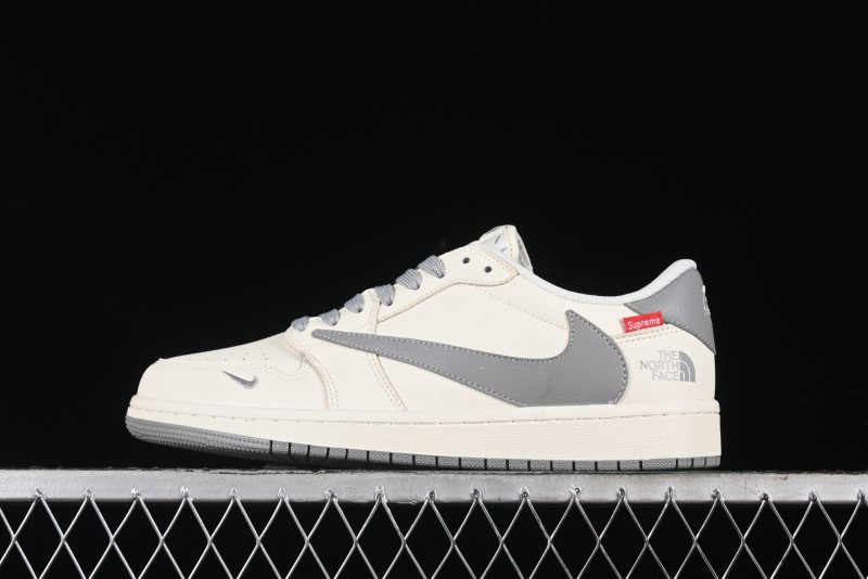 Nike Travis Scott x Fragment Design x Air Jordan 1 Low OG SP AJ1 Supreme North Face Collaboration - DIY1688-001