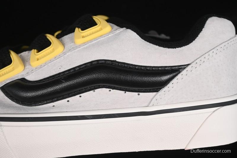 Vans Knu Skool Low Top Retro Casual Vulcanized Sneakers in Grey Black - VN000CZUVA3
