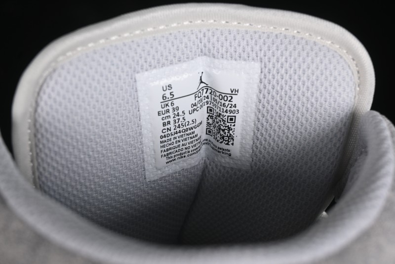 Nike Air Jordan 1 Mid AJ1 Basketball Shoes White Grey - FQ7720-002
