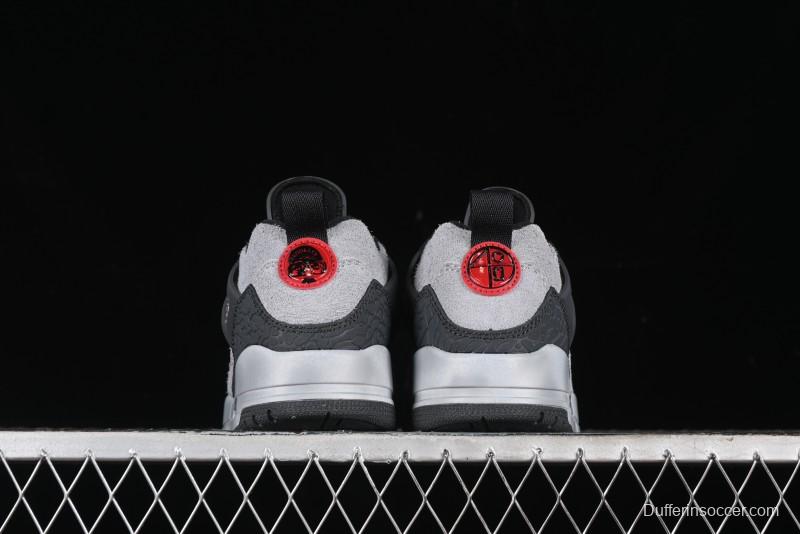 Nike Jordan Spizike Low AJ Hybrid Elements Black Grey Crack Leather Casual Sneakers - FQ1759-002