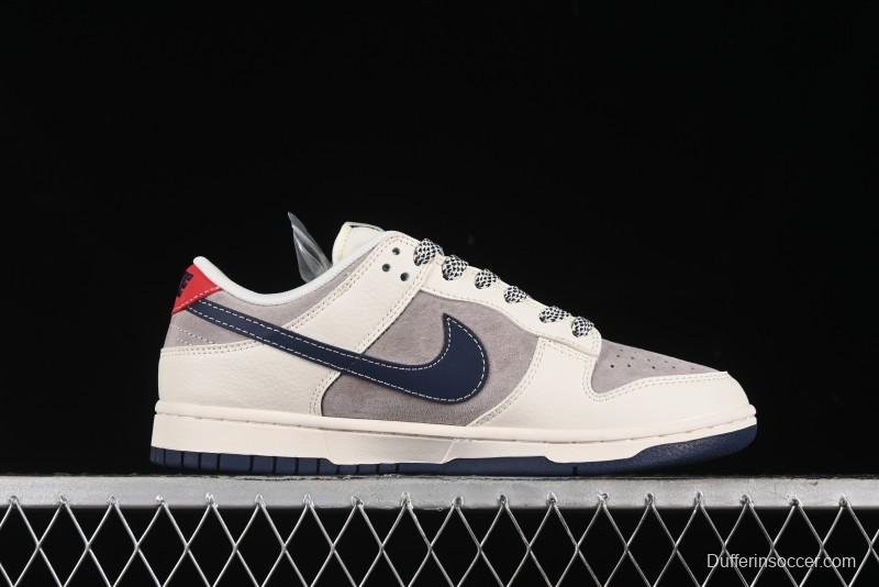 Nike SB Dunk Low Stussy Anniversary High-End Custom Sneakers with Blue Swoosh - SJ1089-003