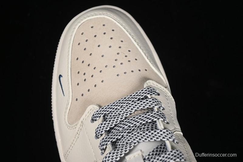 Nike Air Jordan 1 Low Stussy Collaboration - Light Beige Retro Basketball Shoes - SJ9950-027