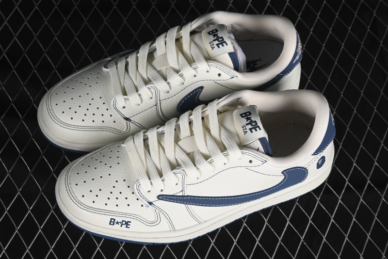 Nike Travis Scott x Fragment Design x Air Jordan 1 Low OG SP AJ1 Bape Collaboration - CH6336-008