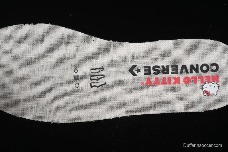 Converse One Star Hello Kitty Collaboration Low-Top Casual Sneakers with Embroidered Bow - 362940C