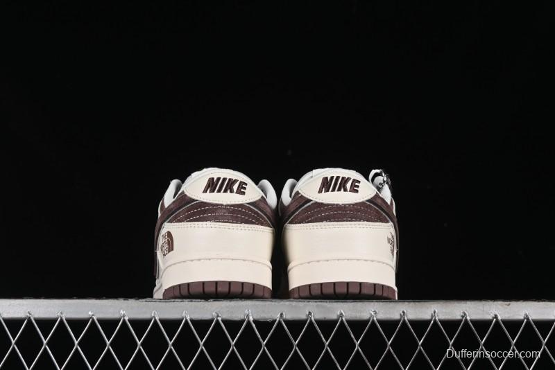 Nike SB Dunk Low The North Face Collaboration Anniversary Edition Premium Custom Low-Top Casual Skate Shoes - DQ1098-515