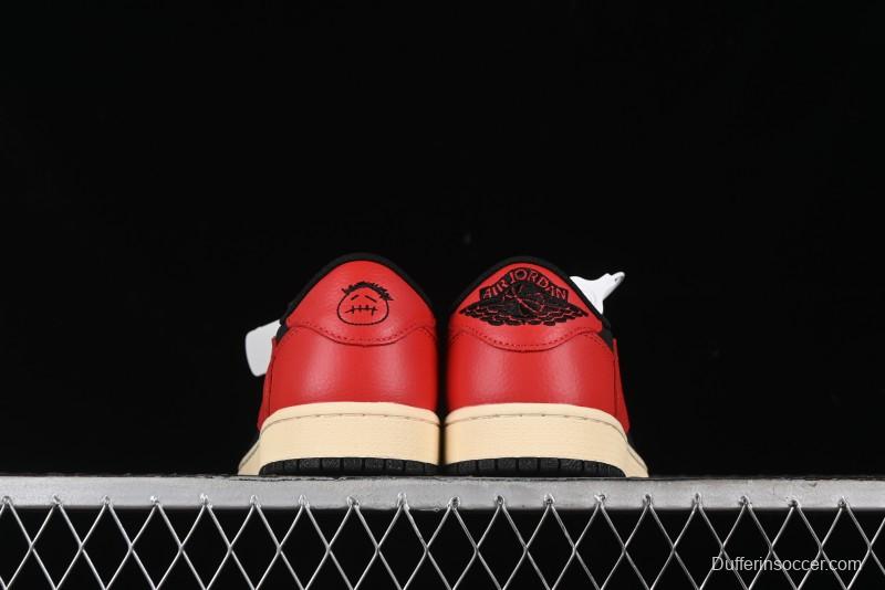 Nike Travis Scott x Air Jordan 1 Low OG AJ1 Reverse Swoosh Sneakers - DM7866-061