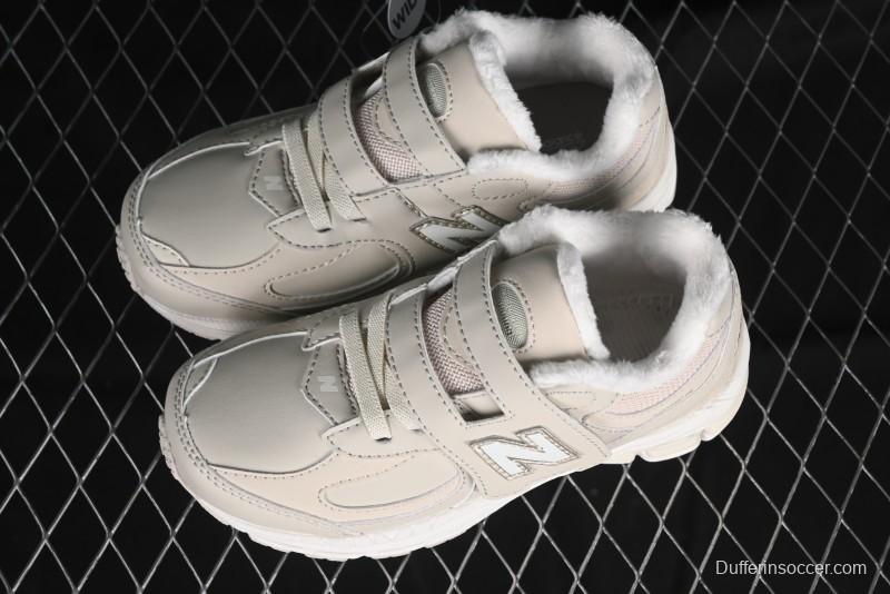 New Balance 2002R Series Hook and Loop Kids Shoes with Fleece Lining - PV2002TM