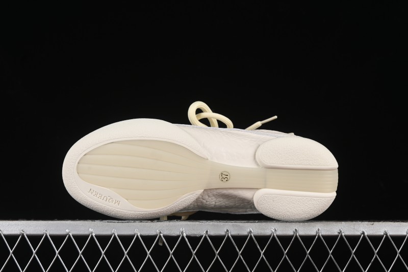 Alexander McQueen Flexion Retro Sneakers in Off-White with Anatomical Design and Split Sole - 2024s