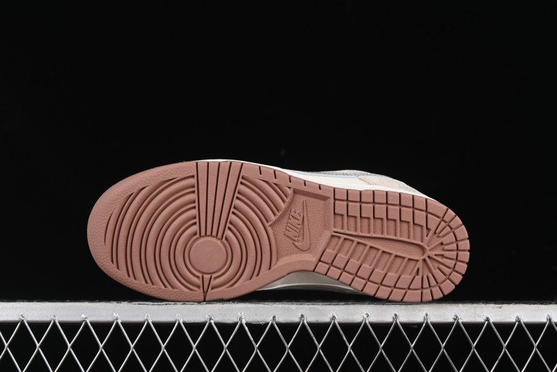 Nike SB Dunk Low UN Collaboration - Light Brown with Silver Swoosh Anniversary High-End Custom Low-Top Casual Sneakers - CF3688-013