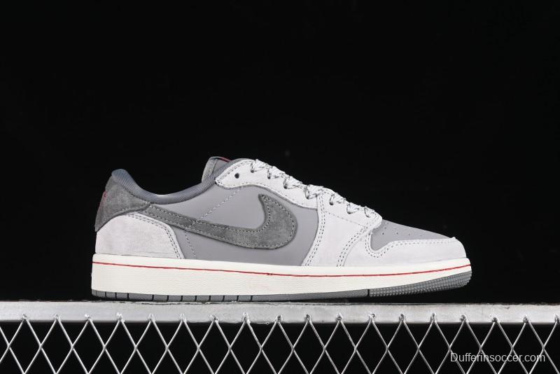 Nike Travis Scott x Fragment Design x Air Jordan 1 Low OG SP AJ1 Supreme Collaboration - JH6089-005