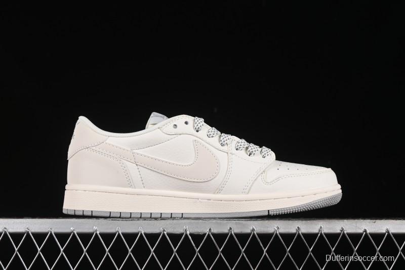 Nike Travis Scott x Fragment Design x Air Jordan 1 Low OG SP AJ1 LV Collaboration - XZ1268-002
