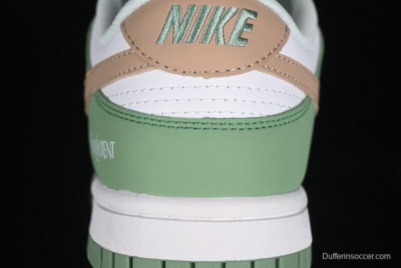 Nike SB Dunk Low YSL Series - White Green Brown Swoosh Anniversary High-End Custom Low-Top Casual Sneakers - GF2409-169