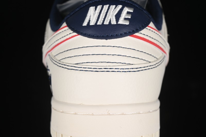 Nike SB Dunk Low Stussy Collaboration - Black Red Bunny Anniversary Custom Low-Top Casual Sneakers - XY1688-012