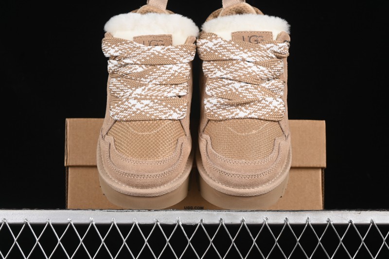 UGG Classic Ultra Mini Melange Low-Top Casual Shoes with Dual-Color Flat Laces - 1144032