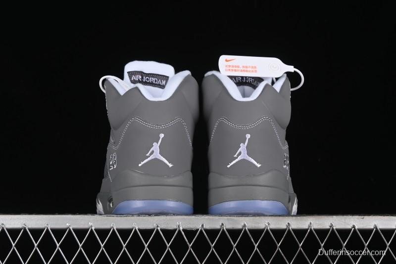 Nike Air Jordan 5 Retro Basketball Shoes with Grey Wolf Colorway - 136027-005
