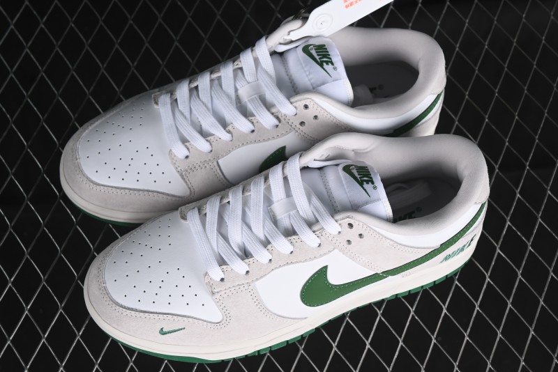 Nike SB Dunk Low Anniversary Customized Casual Sneakers with Green Swoosh - KK1888-013