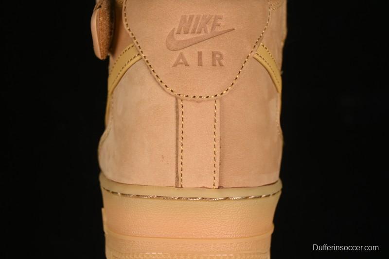 Nike Air Force 1 '07 Mid Suede Casual Sneakers in Wheat - DJ9158-200