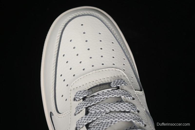 Nike Air Force 1 '07 Low Supreme The North Face Collaboration - Beige Grey Low-Top Casual Sneakers - XZ1996-710