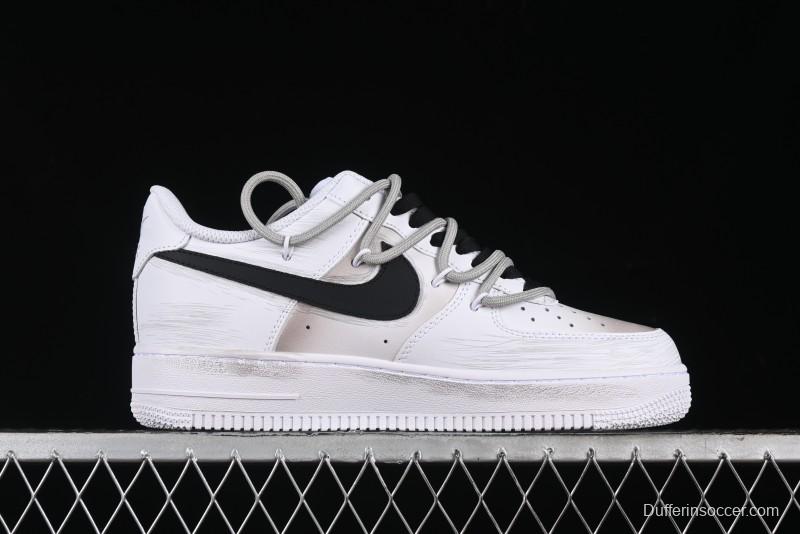 Nike Air Force 1 '07 Low Retro Street Spray Paint Anime Theme Maillard Style Casual Sneakers with Strap - ZH0316-039
