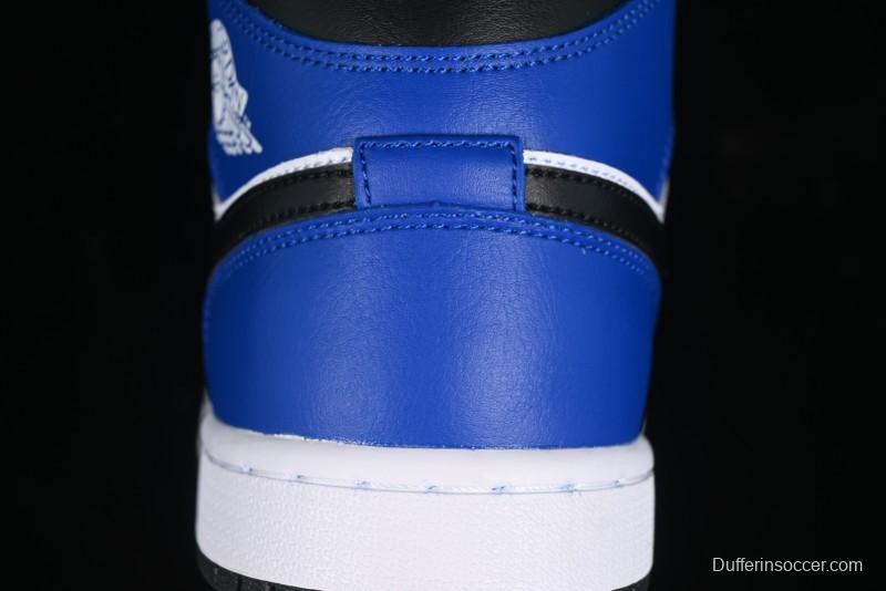 Nike Air Jordan 1 Mid AJ1 Basketball Shoes White Blue - DQ8423-402
