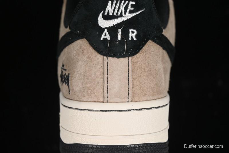 Nike Air Force 1'07 Low Stussy Collaboration - Milk Tea Low Top Casual Sneakers - XZ6188-999