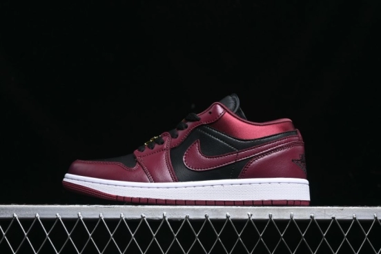 Nike Air Jordan 1 Low AJ1 Black Wine Red Metallic Wings DB6491-600